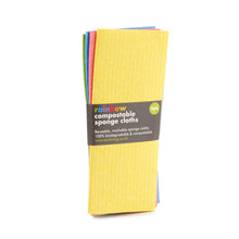 Load image into Gallery viewer, Compostable Sponge Cleaning Cloths- Rainbow (X4)
