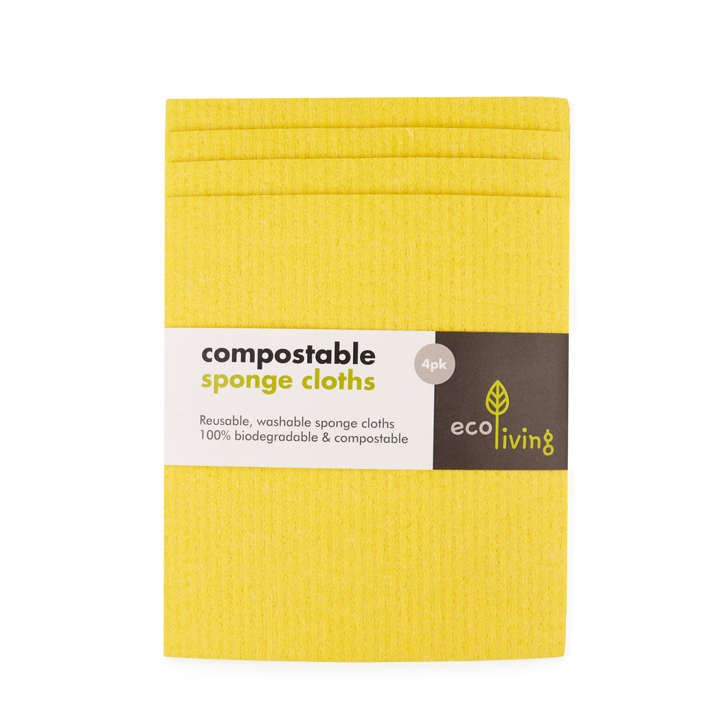 Compostable Sponge Cleaning Cloths (X4)