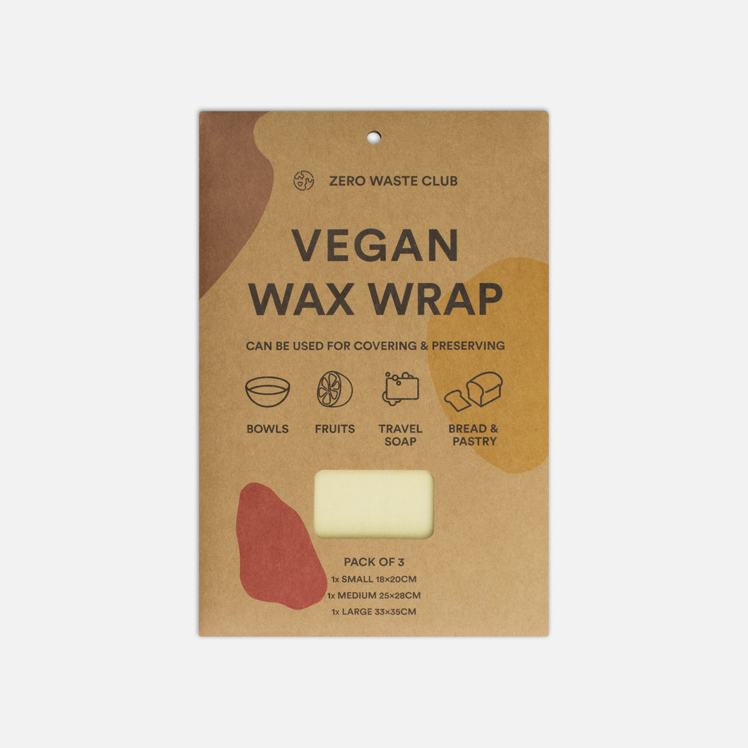 Vegan Plant Wax Wrap - Pack of 3